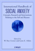 Cover: International Handbook of Social Anxiety - Wiley