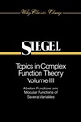 Cover: Topics in Complex Function Theory, Volume 3 - Wiley