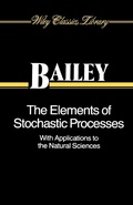 Cover: The Elements of Stochastic Processes with Applications to the Natural Sciences - Wiley