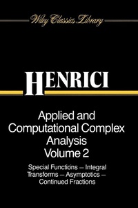 Enlarge image Cover: Applied and Computational Complex Analysis, Volume 2 - Wiley
