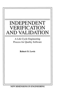 Enlarge image Cover: Independent Verification and Validation - Wiley