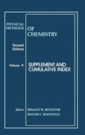 Bild: Physical Methods of Chemistry, Supplement and Cumulative Index - Wiley