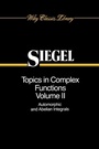 Cover: Topics in Complex Function Theory, Volume 2 - Wiley
