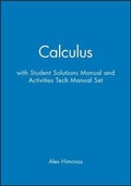 Cover: Calculus with Student Solutions Manual and Activities Tech Manual Set - Wiley