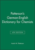 Cover: German-English Dictionary for Chemists - Wiley