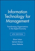Cover: Information Technology for Management: Transforming Organizations in the Digital Economy, 4e Blackboard - Wiley