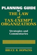 Cover: Planning Guide for the Law of Tax-Exempt Organizations - Wiley