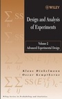Cover: Design and Analysis of Experiments, Volume 2 - Wiley