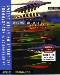 Abbildung von: An Introduction to Programming and Object-Oriented Design Using Java 2nd Edition - Java 5.0 version - Wiley