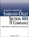 Cover: Security Controls for Sarbanes-Oxley Section 404 IT Compliance - Wiley