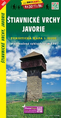 Abbildung von: Stiavnické vrchy, Javorie / Schemnitzer Berge, Javorie (Wander - Radkarte 1:50.000) - SHOCart