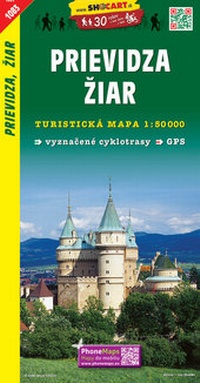 Abbildung von: Prievidza, Ziar / Priwitz, Heiligenkreuz (Wander - Radkarte 1:50.000) - SHOCart