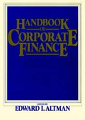 Cover: Handbook of Corporate Finance - Wiley