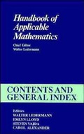 Cover: Handbook of Applicable Mathematics: Contents and General Index - Wiley