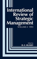 Cover: International Review of Strategic Management 1993, Volume 4 - Wiley