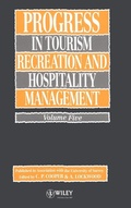 Cover: Progress in Tourism, Recreation and Hospitality Management, Volume 5 - Wiley