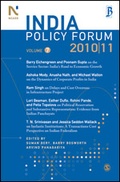 Cover: India Policy Forum 2010-11 - SAGE Publications India Pvt Ltd