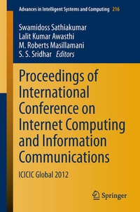 Enlarge image Cover: Proceedings of International Conference on Internet Computing and Information Communications - Springer