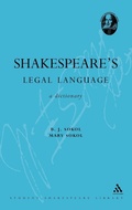 Cover: Shakespeare's Legal Language - Continuum International Publishing Group Ltd.