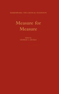 Cover: "Measure for Measure" - Continuum International Publishing Group Ltd.
