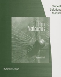 Abbildung von: Student Solutions Manual for Rolf's Finite Mathematics, 7th - Wadsworth Publishing Co Inc