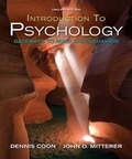 Cover: Introduction to Psychology - Wadsworth Publishing Co Inc