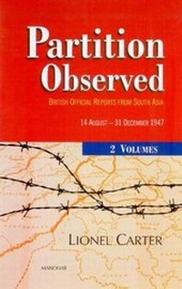 Enlarge image Cover: Partition Observed - Manohar Publishers and Distributors