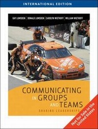 Enlarge image Cover: Communicating in Groups and Teams - Wadsworth Publishing Co Inc