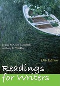 Cover: Readings for Writers - Wadsworth Publishing Co Inc