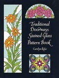 Cover: Traditional Doorways Stained Glass Pattern Book - Dover Publications Inc.