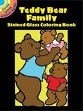 Cover: Teddy Bear Family Stained Glass Coloring Book - Dover Publications Inc.