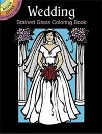 Enlarge image Cover: Wedding Stained Glass Coloring Book - Dover Publications Inc.
