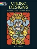 Cover: Viking Designs Stained Glass Coloring Book - Dover Publications Inc.