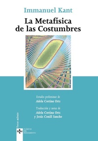 Abbildung von: La metafísica de las costumbres - Editorial Tecnos