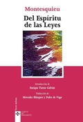 Bild: Del esp&iacute;ritu de las leyes - Editorial Tecnos