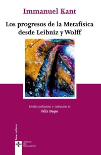 Abbildung von: Los progresos de la metafísica desde Leibniz y Wolff - Editorial Tecnos