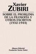 Bild: Sobre el problema de la filosof&iacute;a y otros escritos (1932-1944) - Alianza Editorial