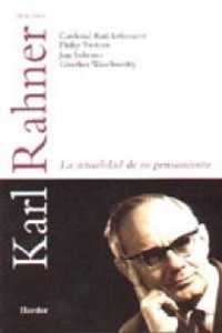 Abbildung von: Karl Rahner : la actualidad de su pensamiento - Herder Editorial