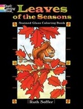 Cover: Leaves of the Seasons Stained Glass Coloring Book - Dover Publications Inc.