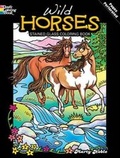 Cover: Wild Horses Stained Glass Coloring Book - Dover Publications Inc.