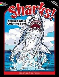 Enlarge image Cover: Sharks! Stained Glass Coloring Book - Dover Publications Inc.