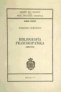 Abbildung von: Bibliografía francoespañola - Real Academia Española