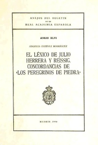 Abbildung von: Léxico de Julio Herrera y Reissig : concordancias de "Los peregrinos..." - Real Academia Española