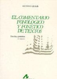 Abbildung von: El comentario fonológico y fonético de textos : teoría y práctica - Arco Libros - La Muralla, S.L.