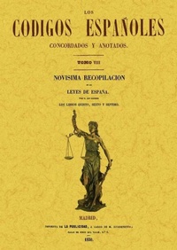 Abbildung von: Los códigos españoles concordados y anotados. Tomo 8 - Editorial Maxtor