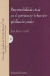 Abbildung von: Responsabilidad penal en el ejercicio de la función pública del ciudadano jurado - Editorial Comares