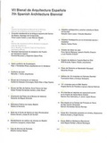 Cover: VII Spanish Architecture Biennial - Bienal de Arquitectura Espanola