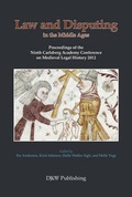 Cover: Law and Disputing in the Middle Ages - DJOFPublishing