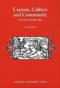 Cover: Custom, Culture & Community in the Later Middle Ages - University Press of Southern Denmark