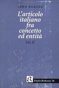 Cover: L'articolo italiano fra concetto ed entita - Museum Tusculanum Press